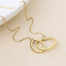 Load image into Gallery viewer, Linked Hoop Gold Plated Stainless Stel Necklace
