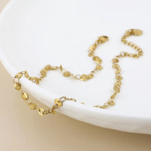 Load image into Gallery viewer, Linked Discs Gold Plated Anklet
