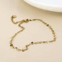 Load image into Gallery viewer, Linked Discs Gold Plated Anklet
