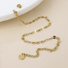 Load image into Gallery viewer, Linked Discs Gold Plated Anklet
