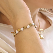 Load image into Gallery viewer, Star &amp; Shell Gold Plated Stainless Steel Bracelet
