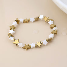Load image into Gallery viewer, Star &amp; Shell Gold Plated Stainless Steel Bracelet
