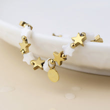 Load image into Gallery viewer, Star &amp; Shell Gold Plated Stainless Steel Bracelet
