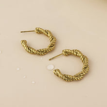 Load image into Gallery viewer, Gold Cove Twisted Earrings
