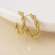 Load image into Gallery viewer, Gold Cove Twisted Earrings
