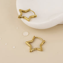Load image into Gallery viewer, Gold Astral Star Huggie Earrings
