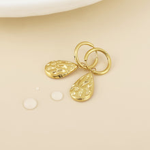 Load image into Gallery viewer, Gold Relic Huggie Earrings
