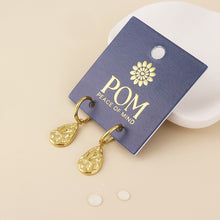 Load image into Gallery viewer, Gold Relic Huggie Earrings
