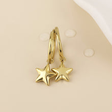 Load image into Gallery viewer, Gold Starlet Huggie Earrings
