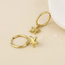 Load image into Gallery viewer, Gold Starlet Huggie Earrings
