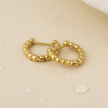 Load image into Gallery viewer, Gold Bubble Huggie Earrings
