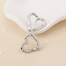 Load image into Gallery viewer, Silver Founder Heart Waterproof Earrings
