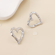 Load image into Gallery viewer, Silver Founder Heart Waterproof Earrings
