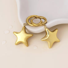Load image into Gallery viewer, Gold Romy Huggie Star Waterproof Earrings
