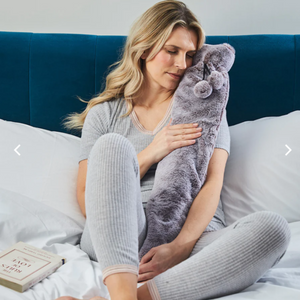 Rolled Extra Long Hot Water Bottle Grey