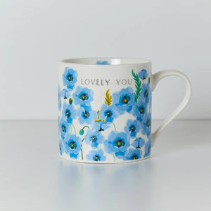 Blue Poppy Lovely You Mug