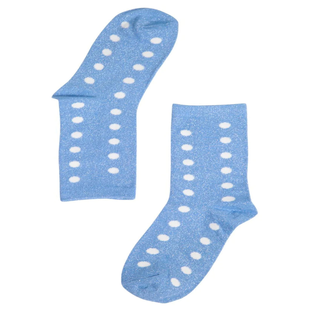 Womens Glitter Socks Polka Dots Sparkly Socks Shimmer