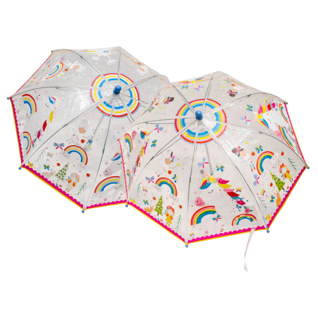 Colour Changing Clear Rain Umbrella