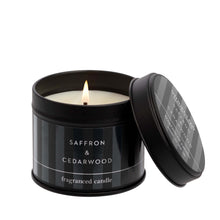 Load image into Gallery viewer, Saffron &amp; Cedarwood Candle Tin
