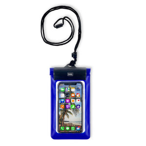 Blue Waterproof Smartphone Pouch