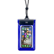 Load image into Gallery viewer, Blue Waterproof Smartphone Pouch
