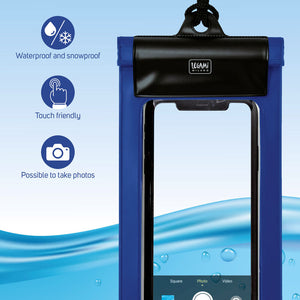 Blue Waterproof Smartphone Pouch
