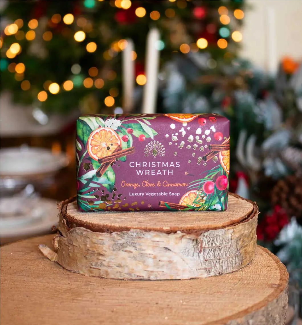 Christmas Under the Mistletoe Wreath Guest Soap