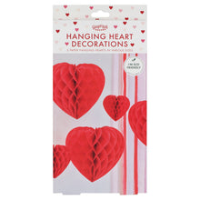 Load image into Gallery viewer, Honeycomb Heart Decorations Pack Of 5

