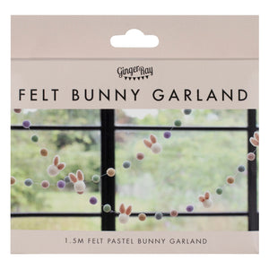 Felt Easter Bunny & Pom Pom Garland
