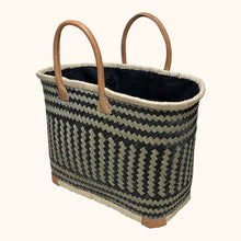 Load image into Gallery viewer, Large Drawstring Shopper Basket Black
