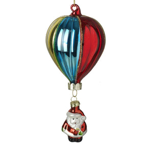 Glass Santa & Ball Tree Decoration