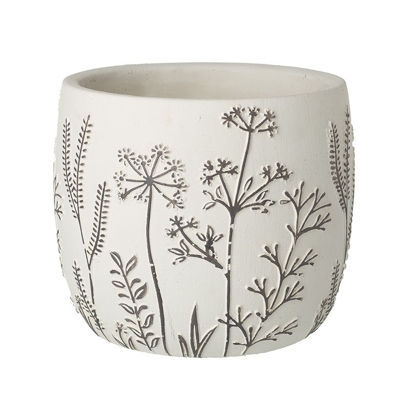Flower Patterned Pot Medium
