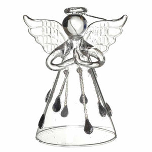 Hanging Glass Angel with Droplet Skirt