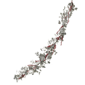 Grey and Red Foliage Garland