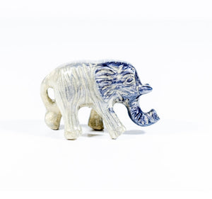 Brushed Silver Walking Elephant Medium