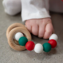 Load image into Gallery viewer, Christmas Silone &amp; Wood Teether
