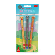 Load image into Gallery viewer, Set of 3 Erasable Gel Pens - Fur-Ever Friends
