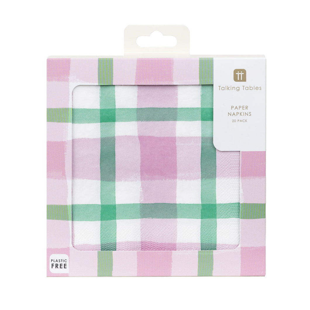 Mellow Lilac/Green Napkins