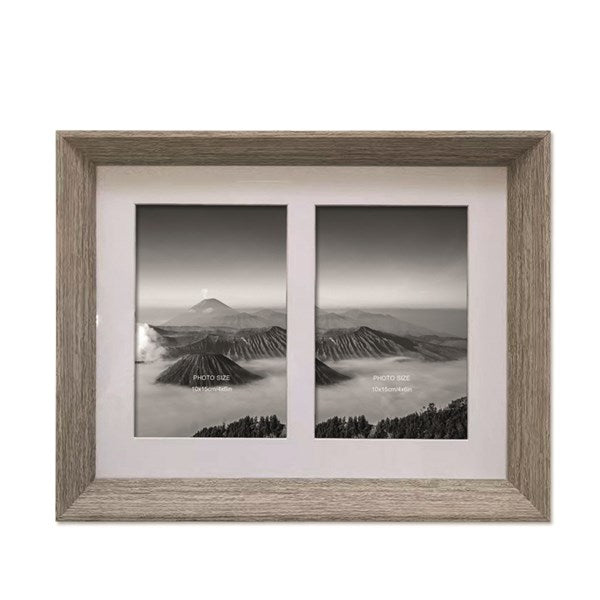 Natural Photo Frame Double 4x6