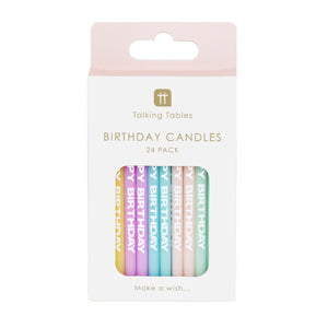 Pastel Candles 24 Pack