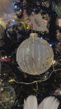 Load and play video in Gallery viewer, Opaque Bauble with Stripes/Stars
