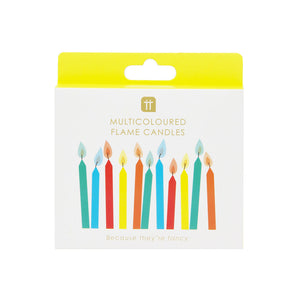 Rainbow Candles with Coloured Flames