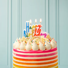 Load image into Gallery viewer, Rainbow Happy Large Birthday Candle
