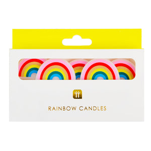 Rainbow Shaped Candles 5 PK