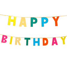 Load image into Gallery viewer, Rainbow Happy Birthday Garland
