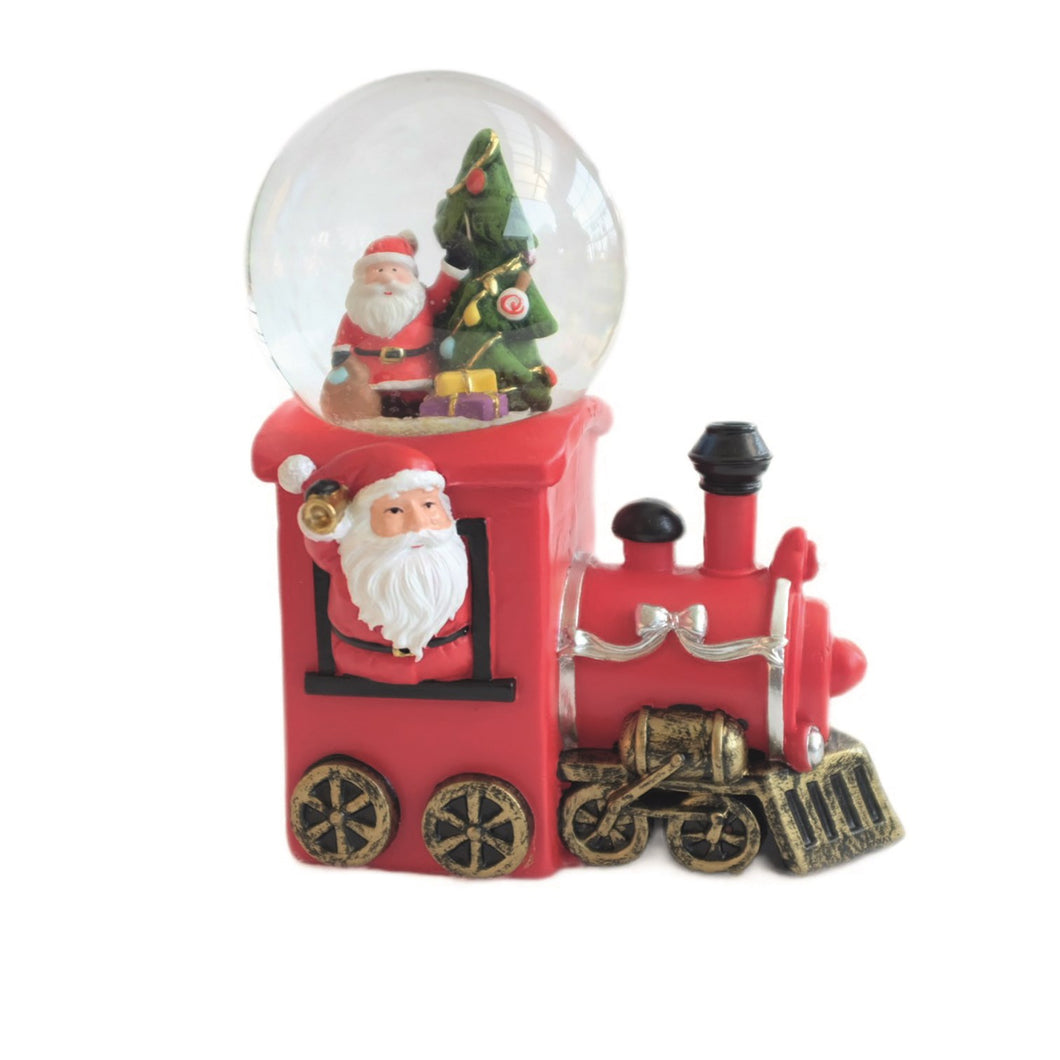 Santa Train Snow Globe