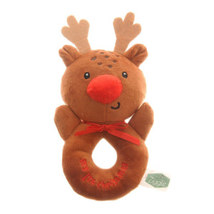 Bear Plush Christmas Baby Rattle