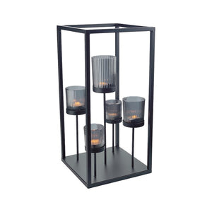 Smoke Grey 5 Tealight Holder