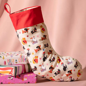 Dogs Stocking 'Santa Paws Stop Here'