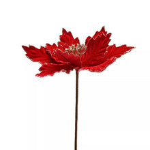 Load image into Gallery viewer, Red Velvet Poinsettia Stem
